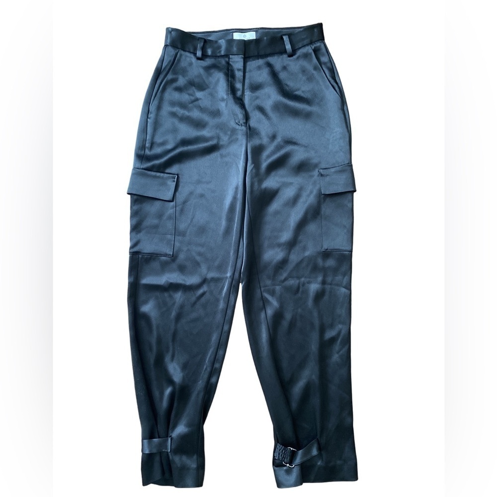 Aritzia Babaton Refined Satin Cargo Pants High Waisted Size 6